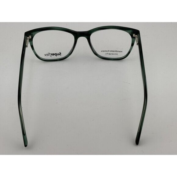 SuperFlex - SF-609 S416 51-18-140 Green Black Acetate Glasses Frames - Picture 7 of 7